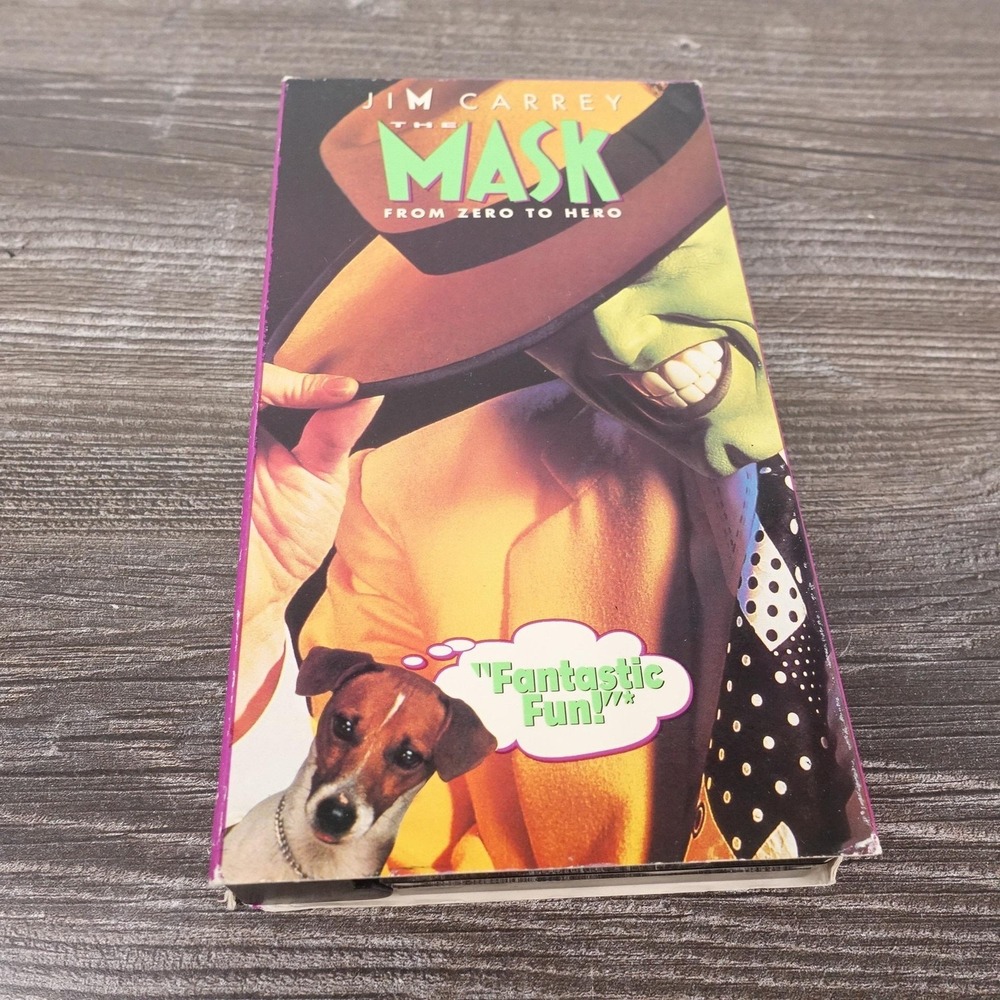 Vintage The Mask VHS Tape Jim Carrey Cameron Diaz Turner Home Entertainment